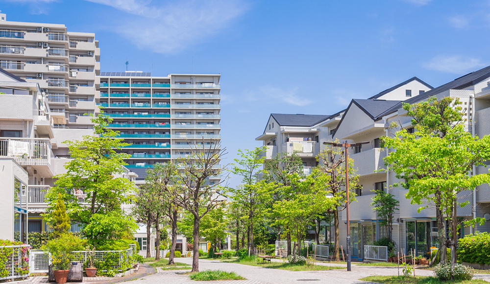 緑に囲まれた住宅街